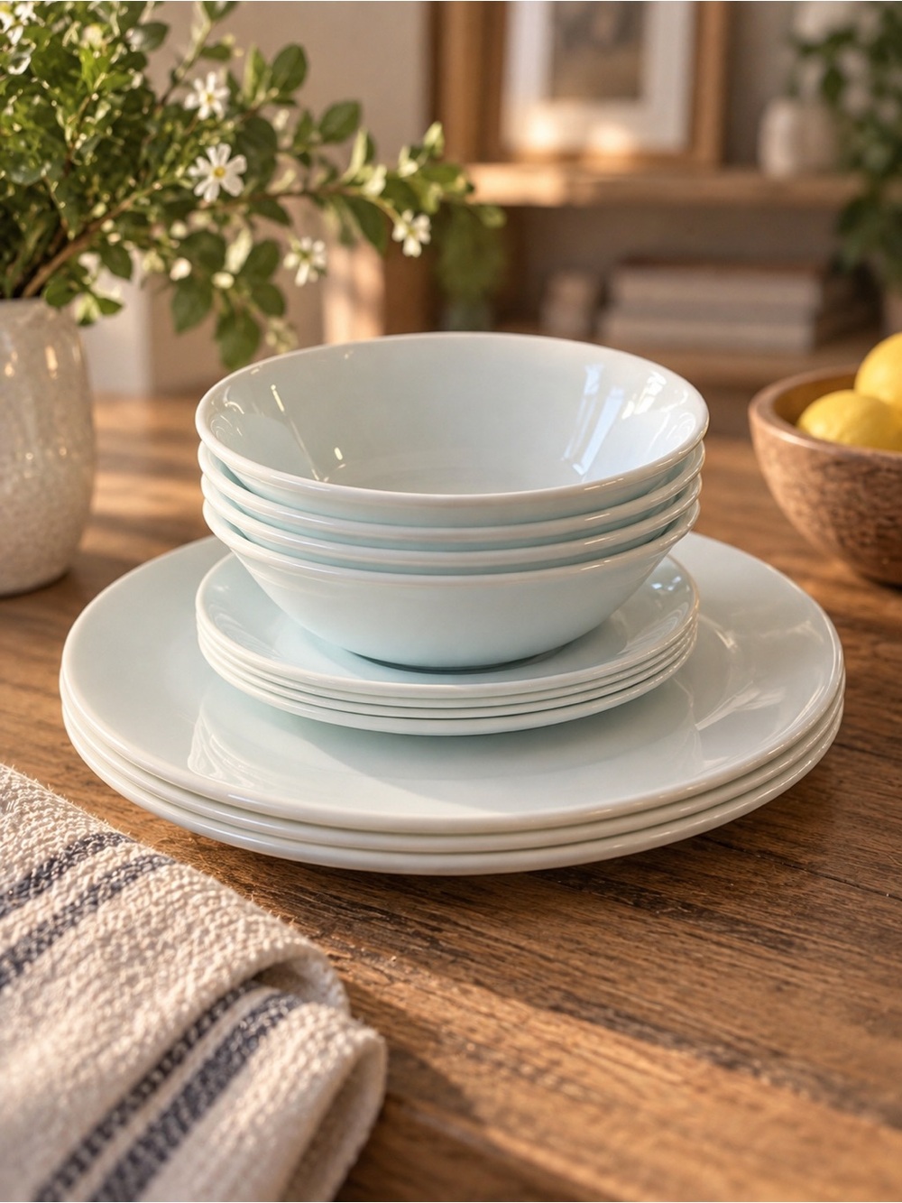 Corelle White Stackable Dinnerware Set